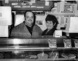 Joe and Antoinette behind Deli counter